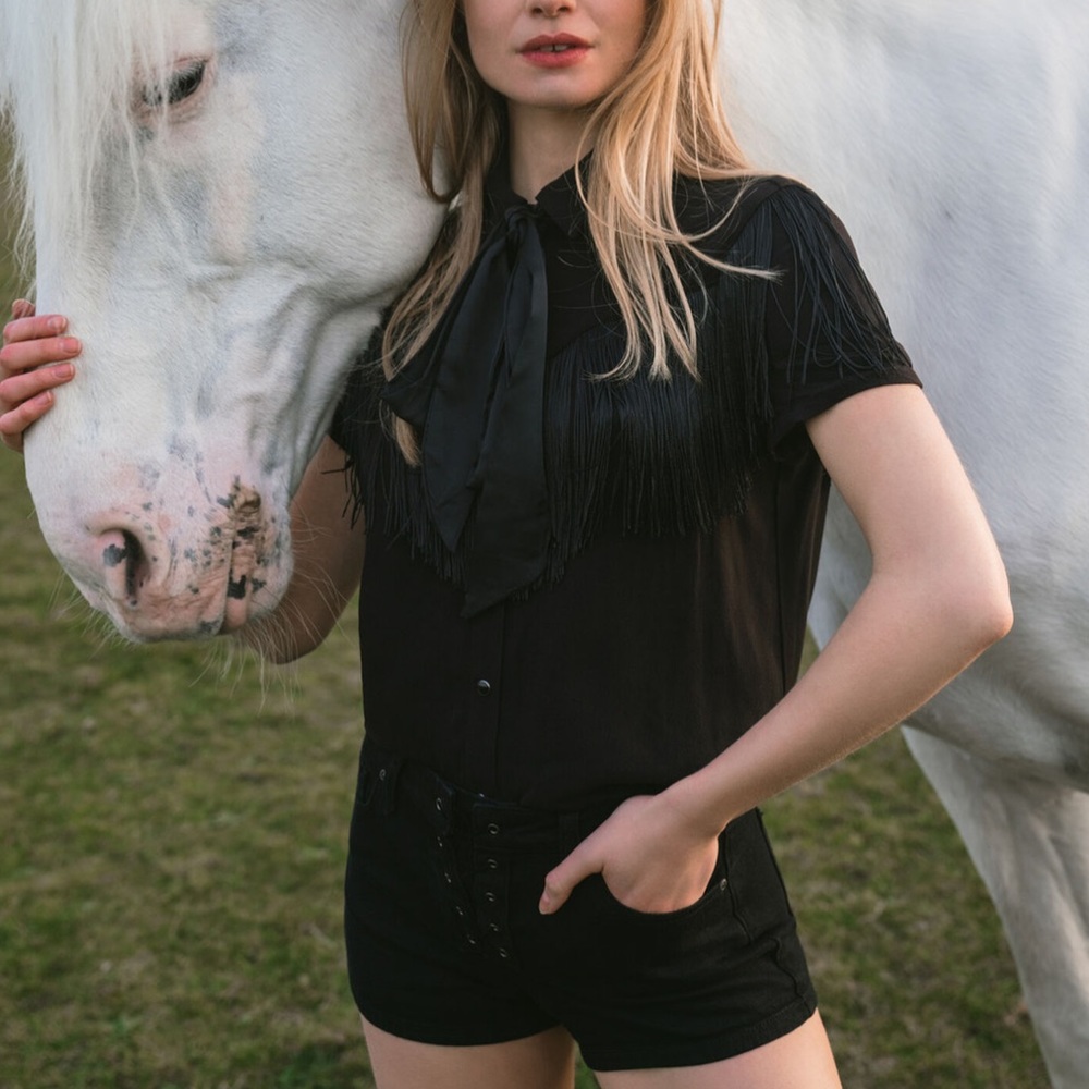 Idyllwind fringe shirt